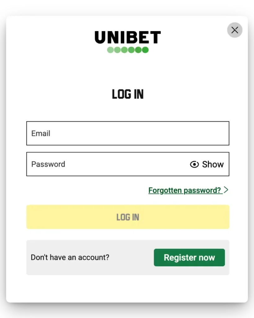 unibet login